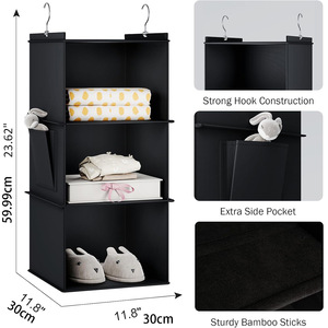 3/4/5/6 lớp hộ gia đình tủ quần áo treo quần áo lưu trữ túi tủ quần áo tổ chức kệ - Product Image 2