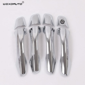 WZXDAUTO <b>Chrome</b> Accessories Decor Car Door Side Handles Handle Cover Trim 2013 2014 for Santa Fe IX45 - Product Image 5