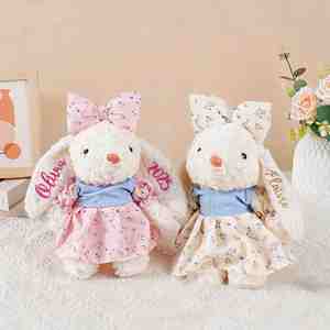 Uionen Muñeco de Conejo Personalizado con Nombre, Peluche de Conejo, Decoración para Cuarto de Bebé, Regalo para Baby Shower/Pascua/Cumpleaños para Recién Nacidos/Niños - Product Image 4