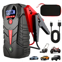 Démarreur de voiture portable haute puissance 4-en-1 multifonctionnel, avec compresseur d'air intégré et batterie de secours