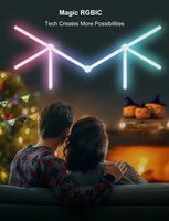 Barre lumineuse LED Tuya Smart WiFi à télécommande, RVBIC, couleurs de rêve, rythme musical, ambiance, pour la maison, alimentation USB, compatible Alexa Smartlife