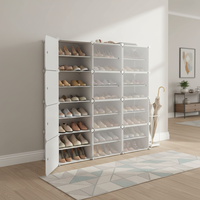 Armoire modulaire portable en métal à trois niveaux pour vêtements et chaussures, organisateur de rangement peu encombrant, Armoire Cube Profonde DIY