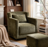 Fauteuil pivotant pour salon, fauteuil d'appoint pivotant pour chambre à coucher, vente en gros pour salon et chambre