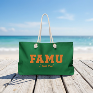Bolsa de Mano de Lona de Algodón Personalizada de la Universidad Agrónoma y Mecánica de Florida (FAMU) con Bordado y Cierre Abierto para Uso Diario - Product Image 3