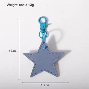Porte-clés en cuir PU étoile porte-bonheur, pendentif bijou pour sac et téléphone portable, accessoire de luxe coloré - Product Image 4
