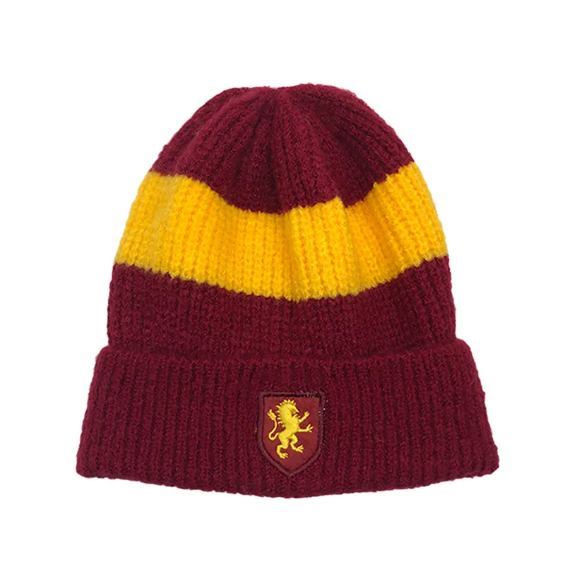 Teenagers Beanie Hat Football Fans Striped Knitted Beanie Hat in Soft Acrylic Quality