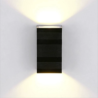 Lampe murale de haute qualité pour la décoration de la maison, imperméable, pour chambre à coucher, noire, moderne, lampe murale LED d'extérieur