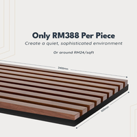 Panneau acoustique en bois de fibres de polyester MDF, plaque absorbante pour studio à domicile, auditorium, insonorisation, panneau ripado, suppression du bruit, texturé