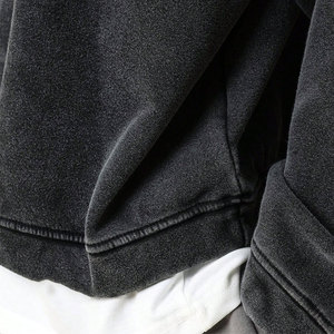 <span class=keywords><strong>Felpa</strong></span> con cappuccio squadrata personalizzata <span class=keywords><strong>felpa</strong></span> da uomo con cappuccio oversize oversize per uomo - Product Image 3