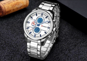 Orologi al Quarzo di Lusso da Uomo CURREN 8274 Nuovi Orologi da Polso Business in Acciaio Completo Casual Impermeabili con Movimento Ronda - Product Image 2