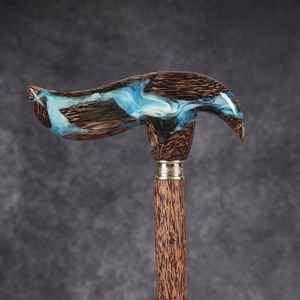 ไม้เท้าทำจากเรซิ่นและไม้ น้ำหนักเบาแต่ทนทาน เหมาะสำหรับการเดินป่า กิจกรรมกลางแจ้ง และใช้งานภายในอาคาร - Product Image 2