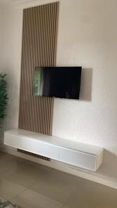 <span class=keywords><strong>Meuble</strong></span> TV en bois massif, <span class=keywords><strong>meuble</strong></span> <span class=keywords><strong>bas</strong></span>, petite table basse en bois pour salon, couleur noyer, <span class=keywords><strong>meuble</strong></span> TV pour chambre à coucher - Product Image 5