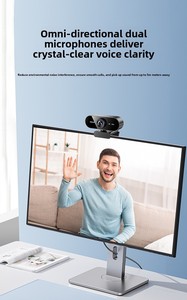 Webcam 1080P pour cours <span class=keywords><strong>en</strong></span> <span class=keywords><strong>ligne</strong></span> avec microphones, caméra universelle USB Plug-and-Play sans pilote pour ordinateur, pour diffusion <span class=keywords><strong>vidéo</strong></span> <span class=keywords><strong>en</strong></span> direct - Product Image 5