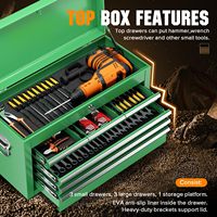 Coffre à outils robuste sur roulettes, multi-tiroirs en acier, pour usage automobile, garage, atelier de réparation, certifié ISO