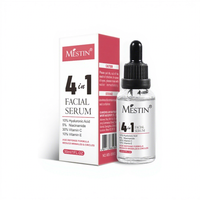 Sérum Crème Visage 4-en-1 à l'Acide Hyaluronique Marque Blanche 30ml – Kit Soin Anti-Âge, Hydratant, Blanchissant et Raffermissant Contre les Rides