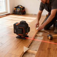 Niveau laser vert 4D 16 lignes télécommandé RC MK-4D04B - Outil professionnel pour chantier