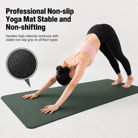 Tapis de méditation rectangulaire en PU sur mesure, forme semi-circulaire, mousse à mémoire de forme douce, antidérapant, coussin de siège pour espace zen à domicile