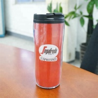 Taza de Viaje de Plástico Aislada de 12 oz con Inserto de Papel Termo Cambiable