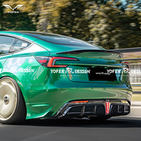 Accesorios para automóviles bodykit YOFER mejorado divisor de esquina lateral compatible difusor trasero delantales parachoques para Tesla modelo 3