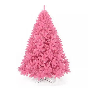 LONGSATR pohon Natal berwarna-warni Premium 4-10 kaki kustom natal merah muda kuning hitam warna-warni untuk pesta