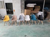 Meubles de salle à manger modernes Chaise de salle à manger de restaurant Chaises de loisirs en cuir de velours avec pieds en bois