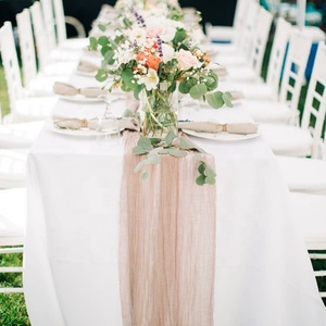 Décoration <span class=keywords><strong>de</strong></span> mariage, 90 couleurs, taille personnalisée, 300 cm, gaze <span class=keywords><strong>de</strong></span> fromage, tissu <span class=keywords><strong>de</strong></span> fromage, <span class=keywords><strong>chemin</strong></span> <span class=keywords><strong>de</strong></span> <span class=keywords><strong>table</strong></span> - Product Image 6