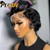 Wig Rambut Asli Brasil Virgin HD 13x4 High Density Lace Front Tanpa Lem, Rambut Mentah, Kepadatan 130%-300%, Grosir untuk Wanita Kulit Hitam