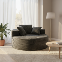 Ensemble de canapés modulaires sectionnels sans cadre en tissu éponge pur pour appartement et salon