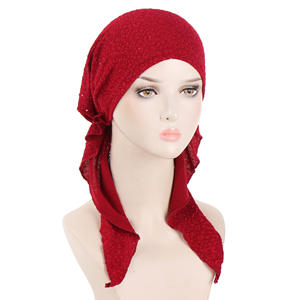 Nueva moda versátil musulmana señora instantánea tela Hijab para mujeres venta al por mayor pañuelo elástico curvo último Hijab instantáneo - Product Image 4