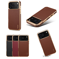Coque de téléphone pour iPhone 18 Pro Max, électroplaquée, luxe, toucher lisse, cuir, compatible avec les modèles 17, 16 Plus, 15, 14 Pro, 13, 12