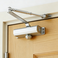 Ferme-porte automatique hydraulique à deux vitesses de conception moderne avec arrêt de bras pour utilisation en appartement