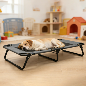 Yeni Evcil Hayvan Nefes Alabilen File Yatak Kral Boy Orta Boy Köpek Açık Hava Köpek Kamp Yatağı Katlanabilir Açık Hava Köpek Yatağı - Product Image 1