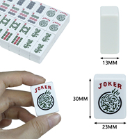 Jeu de Mahjong américain en mélamine 160 166 tuiles, taille standard, tuiles de 30 mm avec étui souple, supports avec poussoirs, jetons, dés et indicateur de vent