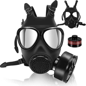 Full <b>Face</b> Reusable Full <b>Face</b> Respirator Survival Nuclear and Chemical Gas Masks with Activated Carbon Filter - Product Image 2