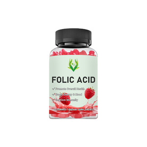 Improve Immunity Folic Acid Gummies Pregnancy Folic Acid Raspberry Flavor <b>Supplement</b> Gummies Supporting Fetal Development - Product Image 1