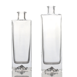 A granel súper flint limpio única plaza en forma de 250ml vacía 500ml <span class=keywords><strong>Ginebra</strong></span> licor vodka botella de vino de vidrio - Product Image 2