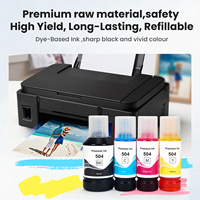 Kit Isi Ulang Tinta T504 Premium Kompatibel Botol Tinta 504 Tinta Dye Inkjet untuk Printer Epson Ecotank L4150 L6270 Tinta 502