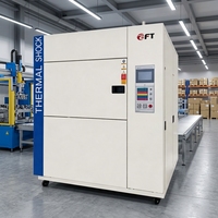 Chambre de choc thermique industrielle à trois compartiments, machine d'essai de choc à température programmable avec contrôleur à écran tactile
