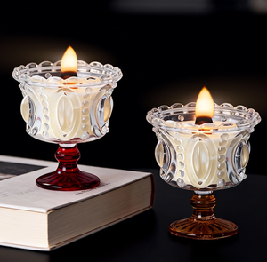Ensemble cadeau de bougies parfumées romantiques en perles françaises, bougie en cire de soja sans fumée avec support en verre pour mariage, demoiselle d'honneur, cadeaux d'anniversaire - Product Image 4