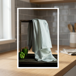 Paño de Cocina de Algodón Tipo Saco de Harina, Color Sólido, Cuadrado, Tejido, Altamente Absorbente y de Secado Rápido, Ecológico, Lavable a Máquina para Uso en la Cocina - Product Image 1