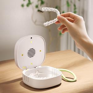 Retenedor Dental, Esterilizador y Limpiador, Estuche de Limpieza <span class=keywords><strong>Invisible</strong></span>, Esterilización UV Inteligente, Aliento Fresco las 24 Horas para Pacientes de <span class=keywords><strong>Ortodoncia</strong></span> - Product Image 4