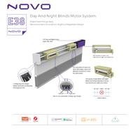 NOVO E38 Moteur DC 5V avec batterie lithium rechargeable pour stores verticaux intelligents à nid d'abeille, contrôlés par Wi-Fi, pour salon et balcon