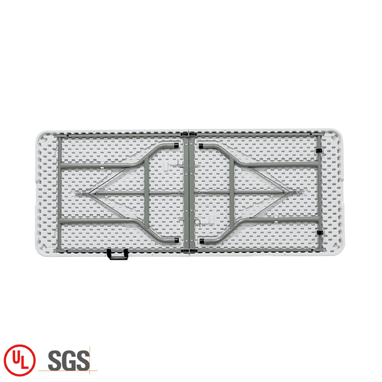 Venta caliente moderno de plástico plegable al aire libre plegable en la mitad de la mesa de comedor
