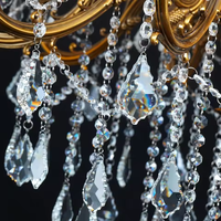 Lustre en cristal européen, style rétro, luminaires suspendus, or Maria Theresa Empire, or LED, luxe, mariage, Vila, lustre