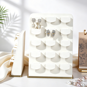 Expositor de Joyería de Microfibra de Lujo Ligero, Soporte para Pendientes y Collares para Tienda, Sala de Exhibición, Transmisión en Vivo, Accesorio para Sesión de Fotos - Product Image 5