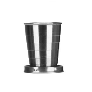 Taza Plegable Portátil de Acero Inoxidable para Viajes y Camping, 2 oz, 5 oz, 8 oz, con Llavero, Venta al Por Mayor - Product Image 6