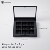 Palette de fards à paupières vide personnalisée 9 couleurs, boîte d'emballage cosmétique en plastique avec miroir pour OEM ODM – Meilleures ventes