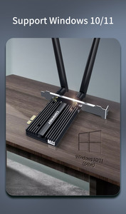 <span class=keywords><strong>Intel</strong></span> <span class=keywords><strong>AX210</strong></span> 5374Mbps อะแดปเตอร์การ์ดเชื่อมต่อเครือข่ายไร้สาย WiFi6E BT5.2ภายนอกสำหรับ PCIE-16X/4X/8X/ช่องเสียบ1X-COMFAST - Product Image 5