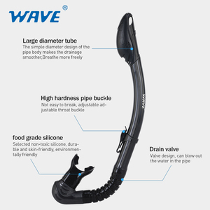 قطعة فم من السيليكون الجاف برؤية واسعة للغوص - Product Image 4