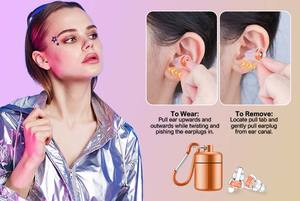 24dB音楽耳栓ノイズキャンセリング聴覚保護防音再利用可能なシリコンコンサート耳栓 - Product Image 6